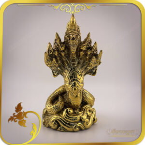 รูปหล่อลอยองค์ ทองเหลือง พญานาค 7 เศียร