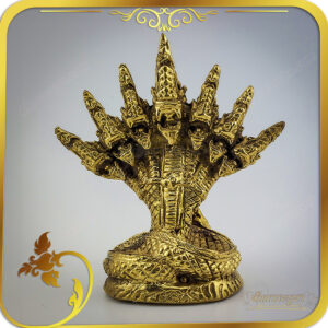 รูปหล่อลอยองค์ ทองเหลือง พญานาค 7 เศียร