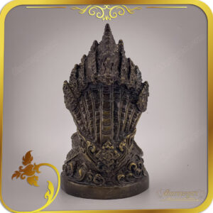 รูปหล่อลอยองค์ พญานาคา 9 เศียร ทองเหลืองรมดำ
