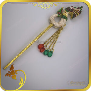 ปิ่นปักผม พญานาค 2 สี เขียว ขาว